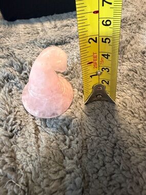 2 inch Rose Quartz Witch Hat Crystal Sculpture - Pink gemstone